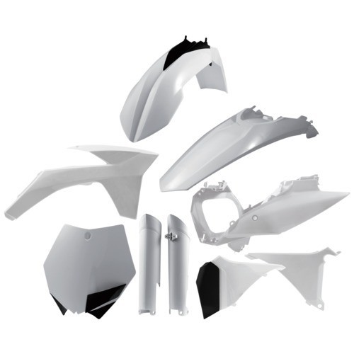 kit de plasticos acerbis 0015701 030 blanco para ktm sx 125 150 250 2011