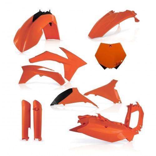 kit de plasticos acerbis 0015702 010 naranja para ktm sx f 250 2011
