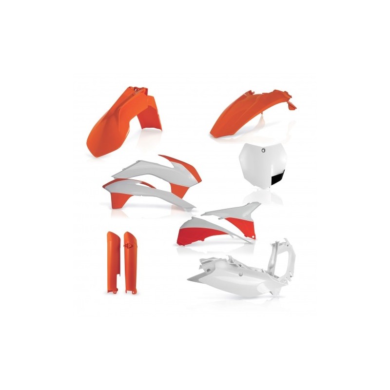 kit de plasticos acerbis 0016874 010 014a naranja blanco para ktm sx y sx f 2013 20144