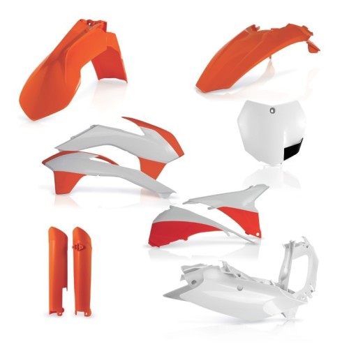 kit de plasticos acerbis 0016874 010 014a naranja blanco para ktm sx y sx f 2013 20144