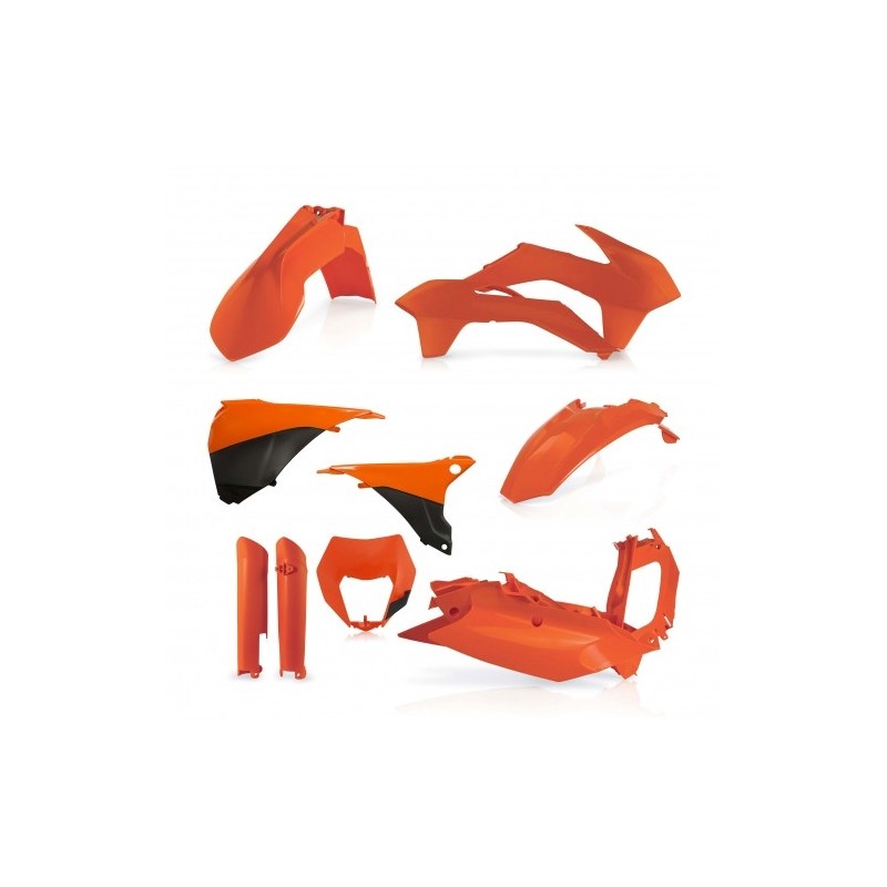 kit de plasticos acerbis 0017204 010 naranja para ktm exc y exc f 2014 2015