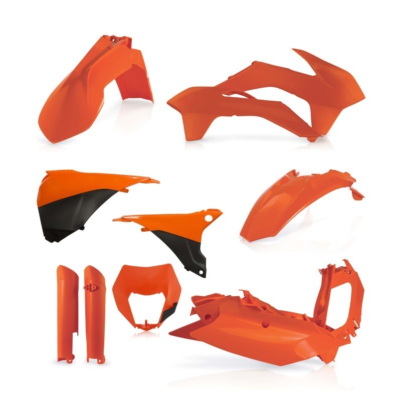 kit de plasticos acerbis 0017204 010 naranja para ktm exc y exc f 2014 2015