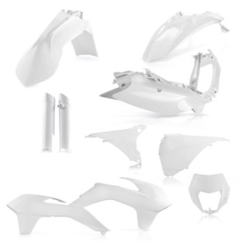 kit de plasticos acerbis 0017204 030 blanco para ktm exc y exc f 2014 2015