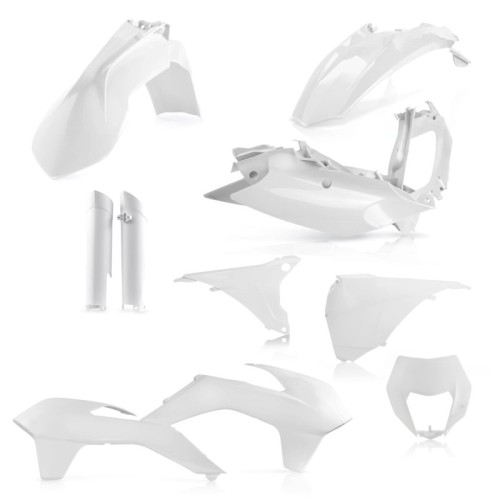 kit de plasticos acerbis 0017204 030 blanco para ktm exc y exc f 2014 2015