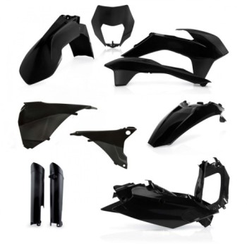kit de plasticos acerbis 0017204 090 negro para ktm exc y exc f 2014 2015