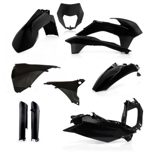 kit de plasticos acerbis 0017204 090 negro para ktm exc y exc f 2014 2015