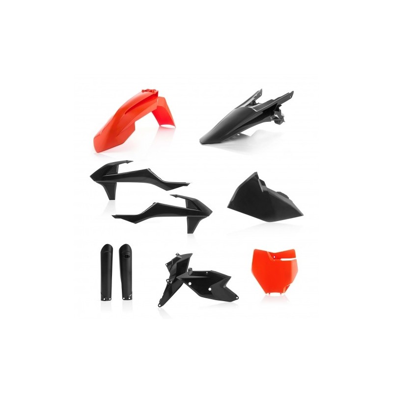 kit de plasticos acerbis 0021741 313 negro naranja para ktm sx y sx f 2016 2018