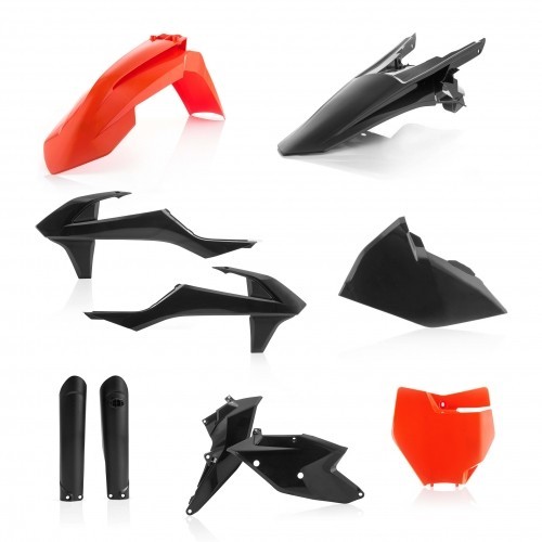 kit de plasticos acerbis 0021741 313 negro naranja para ktm sx y sx f 2016 2018