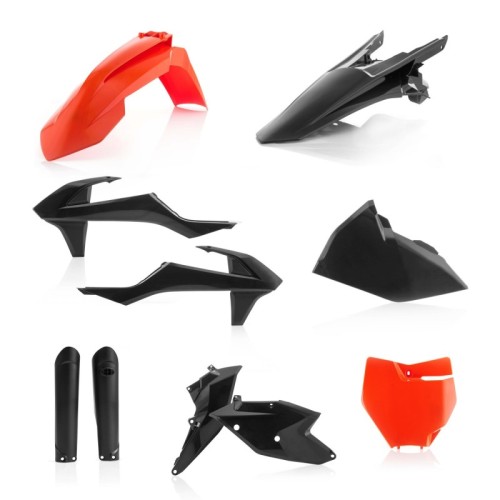 kit de plasticos acerbis 0021741 313 negro naranja para ktm sx y sx f 2016 2018