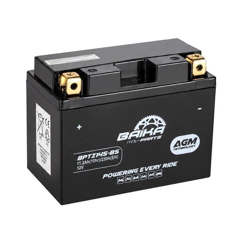 bateria moto sin mantenimiento precargada baika ytz14s bs