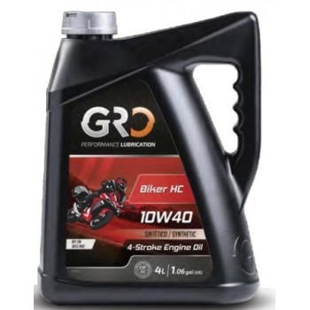 aceite de motor sinteico gro biker hc 10w40 4 litros