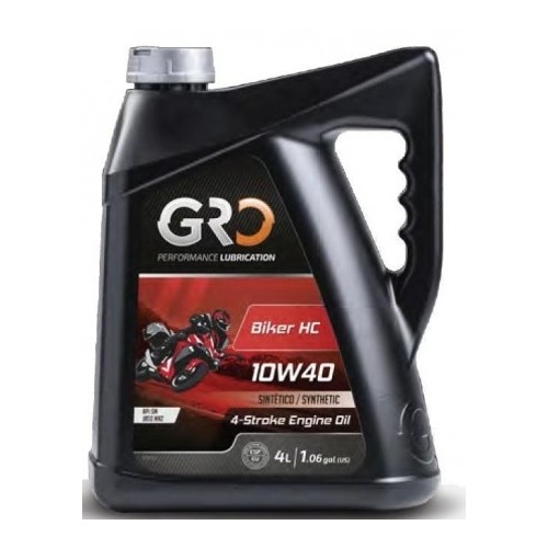 aceite de motor sinteico gro biker hc 10w40 4 litros