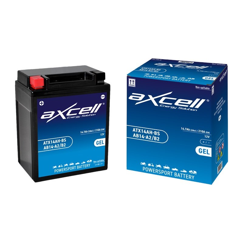 bateria moto axcell gel atx14ah bsab14 a2b2