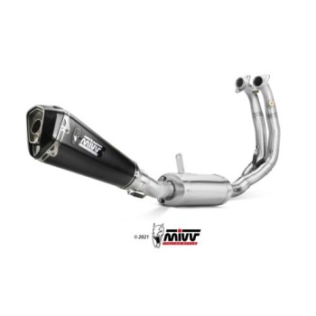 escape completo mivv 2x1 delta race carbono aprilia rs 660 2020 24 tuono 660 2021 24