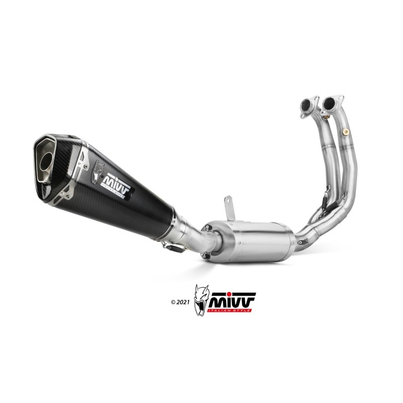 escape completo mivv 2x1 delta race carbono aprilia rs 660 2020 24 tuono 660 2021 24
