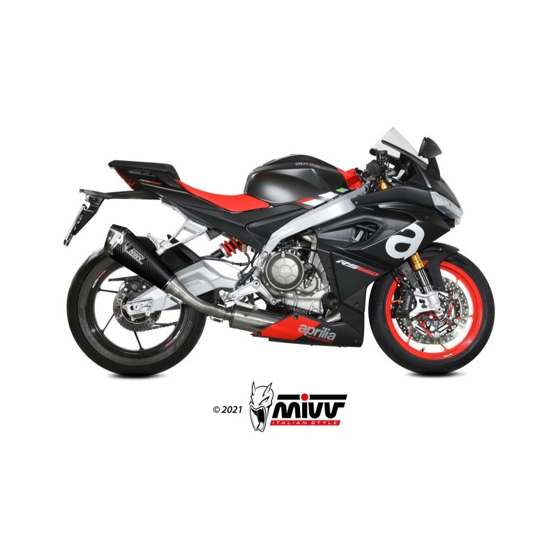 escape completo mivv 2x1 delta race carbono aprilia rs 660 2020 24 tuono 660 2021 24