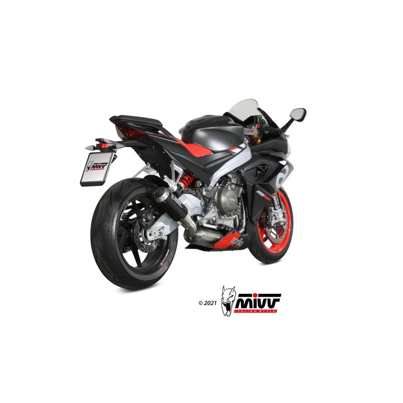 escape completo mivv 2x1 mk3 carbono aprilia rs 660 2020 25 tuono 660 2021 24 a 013 sm3c