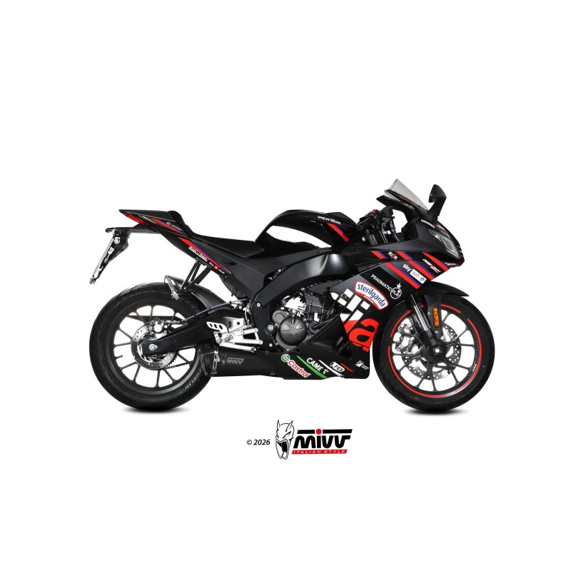 escape completo mivv 1x1 delta race black aprilia rs 125 tuono 125 2025 26 a 022 kdrb