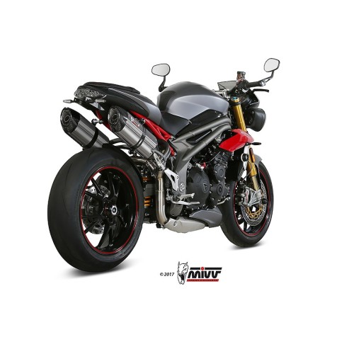 silenciosos mivvsuono st acero carbono triumph speed triple 2016 17 at 016 l7