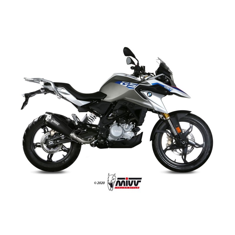 escape completo mivv 1x1 delta race black bmw g 310 gs 2017 24 b 035 ldrb