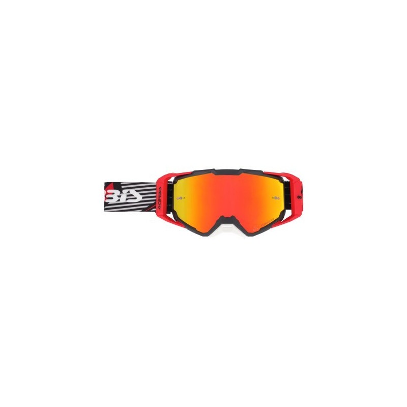 gafas off road acerbis vitrion mirror 0027520 motocross enduro lente espejo negro rojo