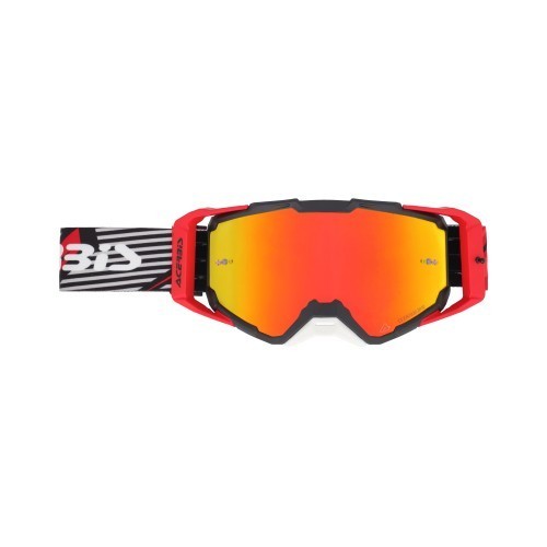 gafas off road acerbis vitrion mirror 0027520 motocross enduro lente espejo negro rojo