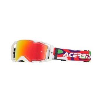 gafas off road acerbis vortex mirror 0027785 motocross enduro lente espejo blanco rojo