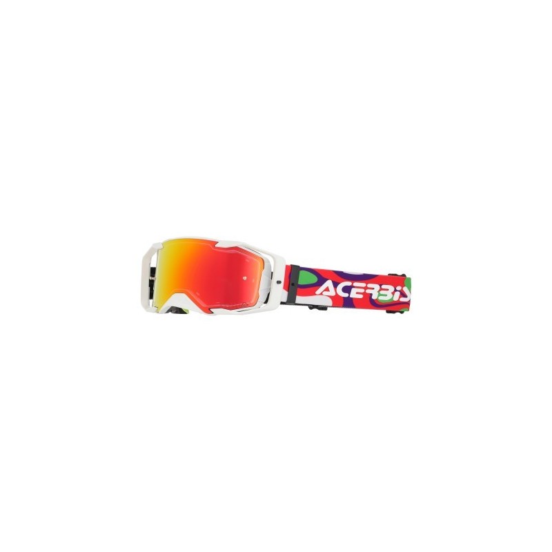 gafas off road acerbis vortex mirror 0027785 motocross enduro lente espejo blanco rojo
