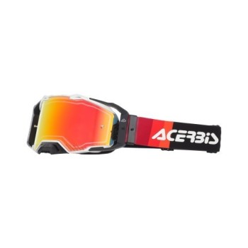 gafas off road acerbis vulcan mirror 0027508 motocross enduro lente espejo negro blanco