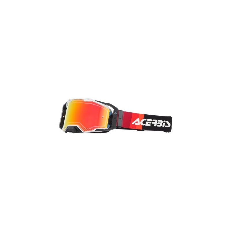 gafas off road acerbis vulcan mirror 0027508 motocross enduro lente espejo negro blanco