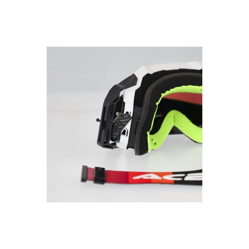 gafas off road acerbis vulcan mirror 0027508 motocross enduro lente espejo negro blanco