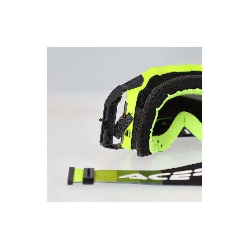 gafas off road acerbis vulcan mirror 0027508 motocross enduro lente espejo negro amarillo