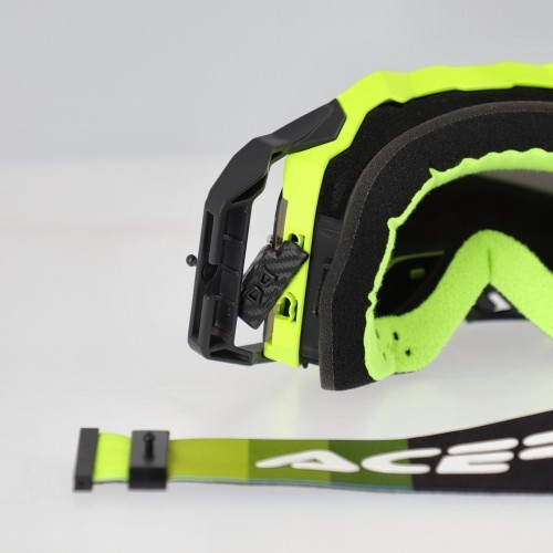gafas off road acerbis vulcan mirror 0027508 motocross enduro lente espejo negro amarillo