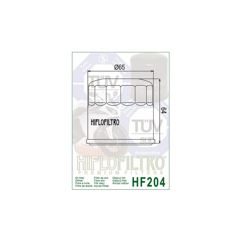 filtro de aceite hf 204 hiflofiltro