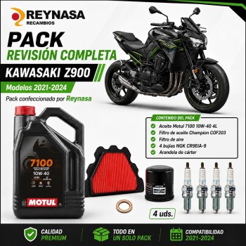 Kit de mantenimiento Kawasaki Z900 2021-2024 Motul 7100 Champion NGK