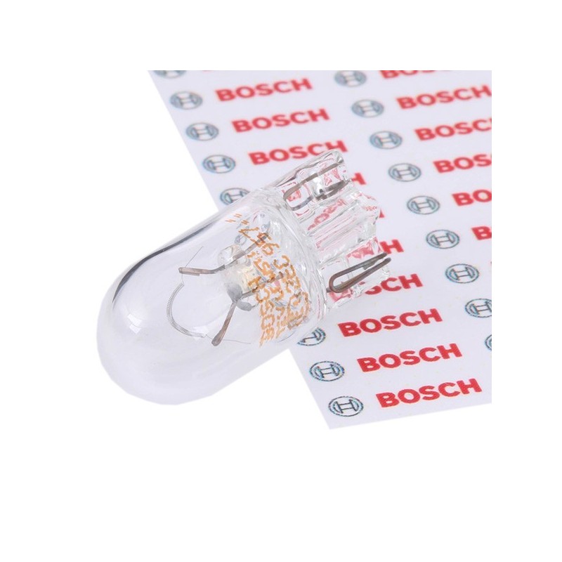 bombilla auxiliar bosch pure light w5w 12v 5w pack 10 unidades 1987302206