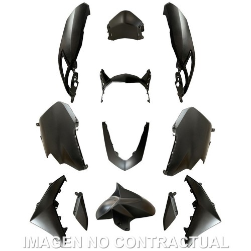 kit plasticos hert yamaha n max 125 11 pzas gris mate metalizado