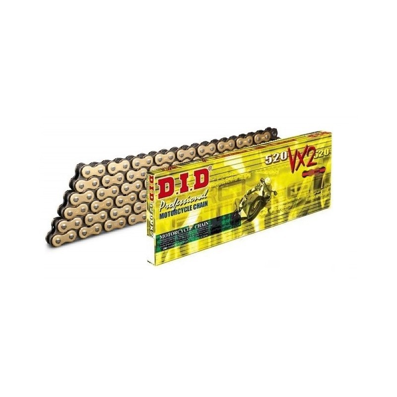 cadena de transmision did 520 vx2 g b 110 pasos x ring con remache 28031107z