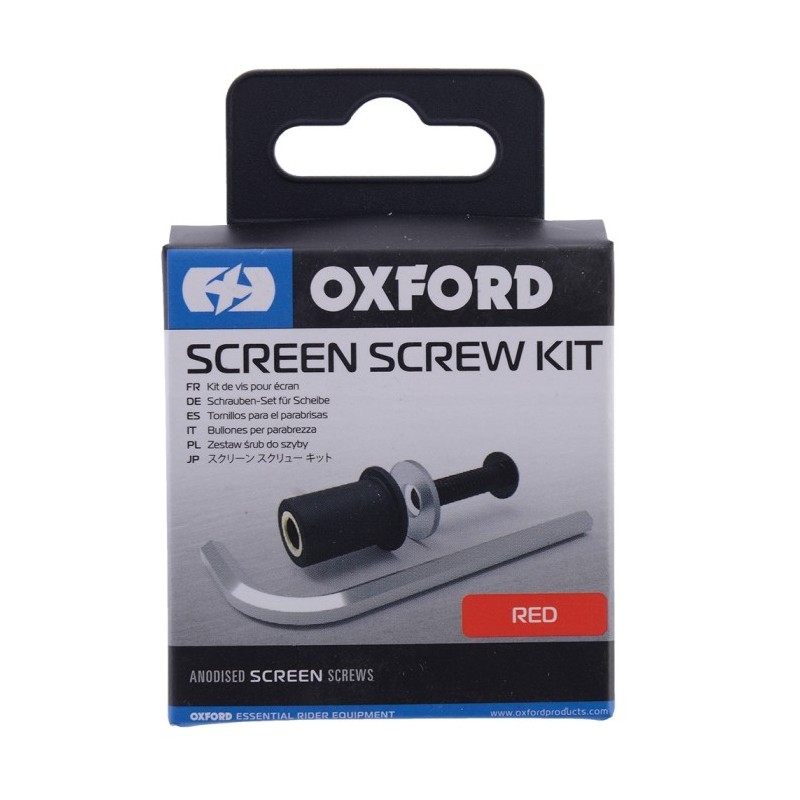 tornillos cuupla carenado rojos 4mm oxford screen screw kit