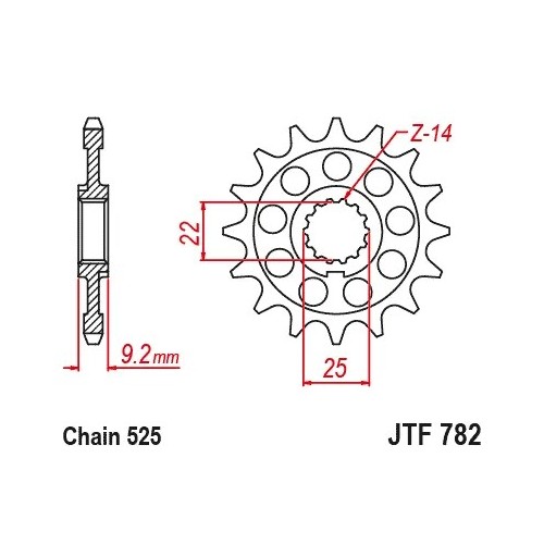 Kit de transmisión Benelli Leoncino 800 JT Sprockets 16/46 con cadena Regina ZRA 525 112 pasos