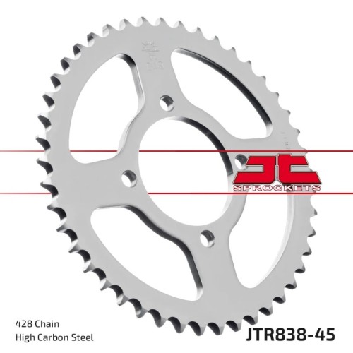 Kit de transmisión Yamaha YBR 125 2007-2014 JT Sprockets 14/45 con cadena Regina 420 120 pasos