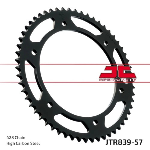 Kit de transmisión Yamaha DT 125 R JT Sprockets 16/57 con cadena Regina Urban 428 120 pasos