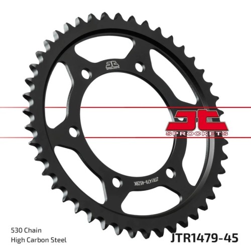 Kit de transmisión Yamaha YZF-R1 2006-2008 y YZF-R1 SP 2006 JT Sprockets 17/45 con cadena Regina ZRT 530 118 pasos