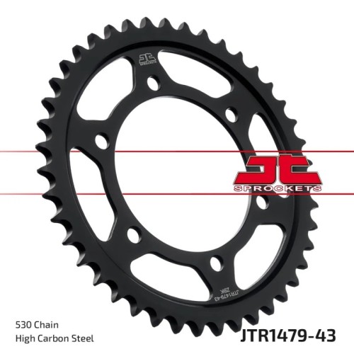 Kit de transmisión Yamaha YZF-R1 4XV y 5PW 1998-2003 JT Sprockets 16/43 con cadena Regina ZRT 530 114 pasos