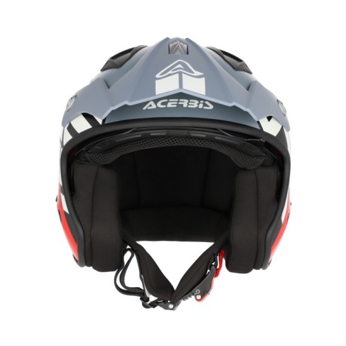 casco acerbis jet aria graphic sport 22 06 color gris y rojo mate 0026602 295