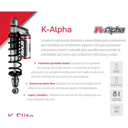 pareja de amortiguadores traseros kayaba k alpha rg2 1001 4 para yamaha xmax 300 20