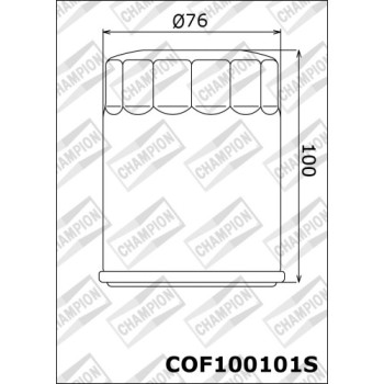filtro de aceite champion para moto cof100101s