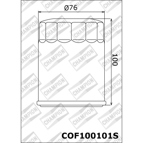 filtro de aceite champion para moto cof100101s
