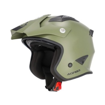 casco acerbis jet aria 22 06 verde militar mate talla l