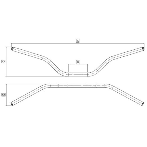 manillar domino moto naked acero 0113 31 20 04 3